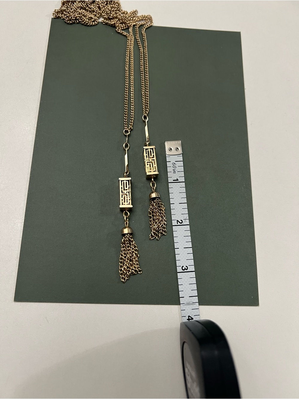 Vintage Monet lariat pendant mid century art deco 1970’s